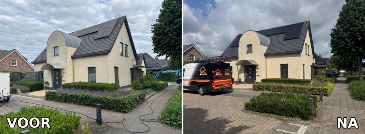 Voor en na gevel beschermen tegen vocht Purmerend - Zichtbaar verschil